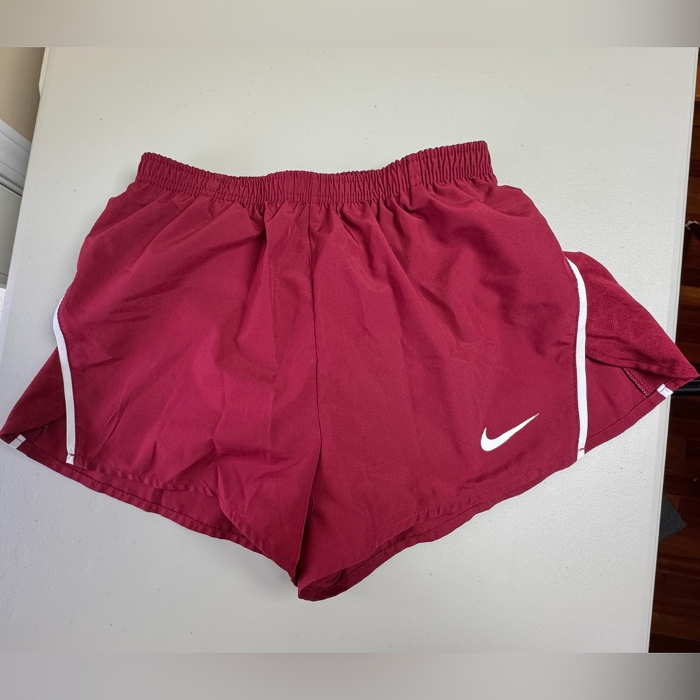 Nike Dri-FIT Running Shorts Small Red Athletic Workout Lined Size S